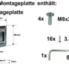 Befestigungsplatte Möbelfüße M8