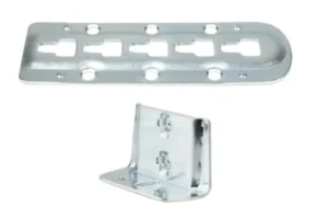 Einhängeplatte aus verzinktem Stahl – 140 x 48 mm mit Bohrlöchern