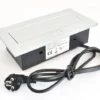 Einbausteckdose Tischsteckdose versenkbar Wand Küche Silber MB2 [2x Fach, 2x USB]