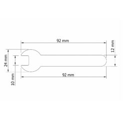 Einmaulschlüssel 10 mm flach