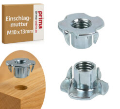 Einschlagmuttern M10 x 13mm stahl verzinkt