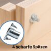 Einschlagmuttern M4 x 8mm stahl verzinkt im holz