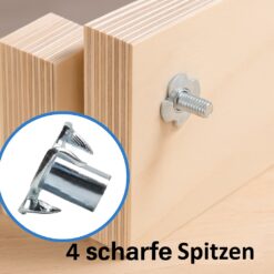 Einschlagmuttern M4 x 8mm stahl verzinkt im holz