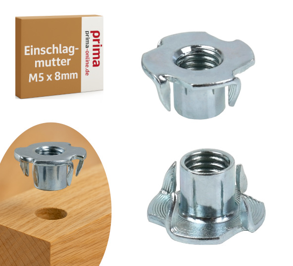 Einschlagmutter M5 x 8 mm