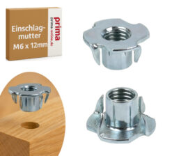 Einschlagmutter M6 x 12 mm