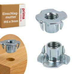 Einschlagmutter M6 x 9mm