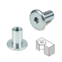 Flachkopf Hülsenmutter M8 16 mm verzinkt