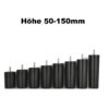4 Möbelfüße aus Kunststoff mit M8x25 Gewinde