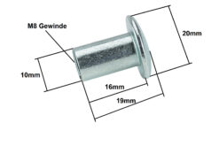 Hülsenmutter M8 abmessungen