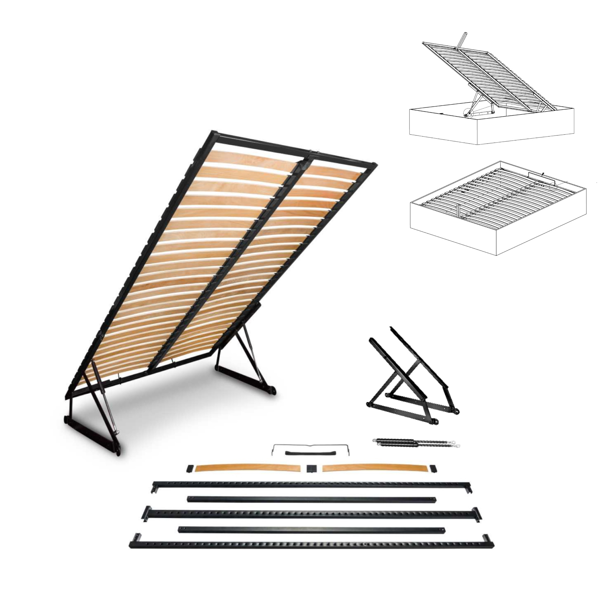 Lattenrost 120x200 cm mit Bettkasten