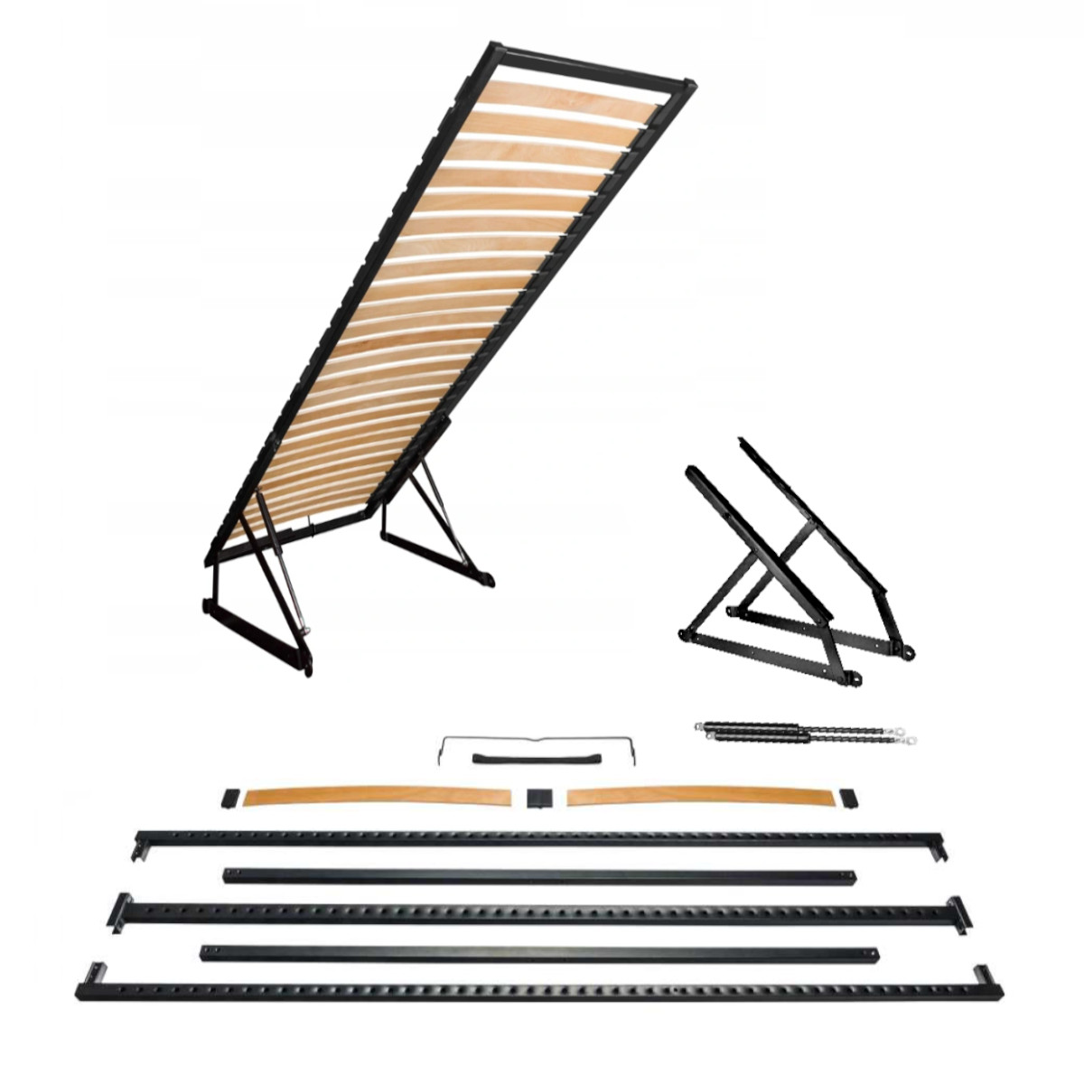 Lattenrost 90×200 mit Bettkastenfunktion – Liftmechanismus