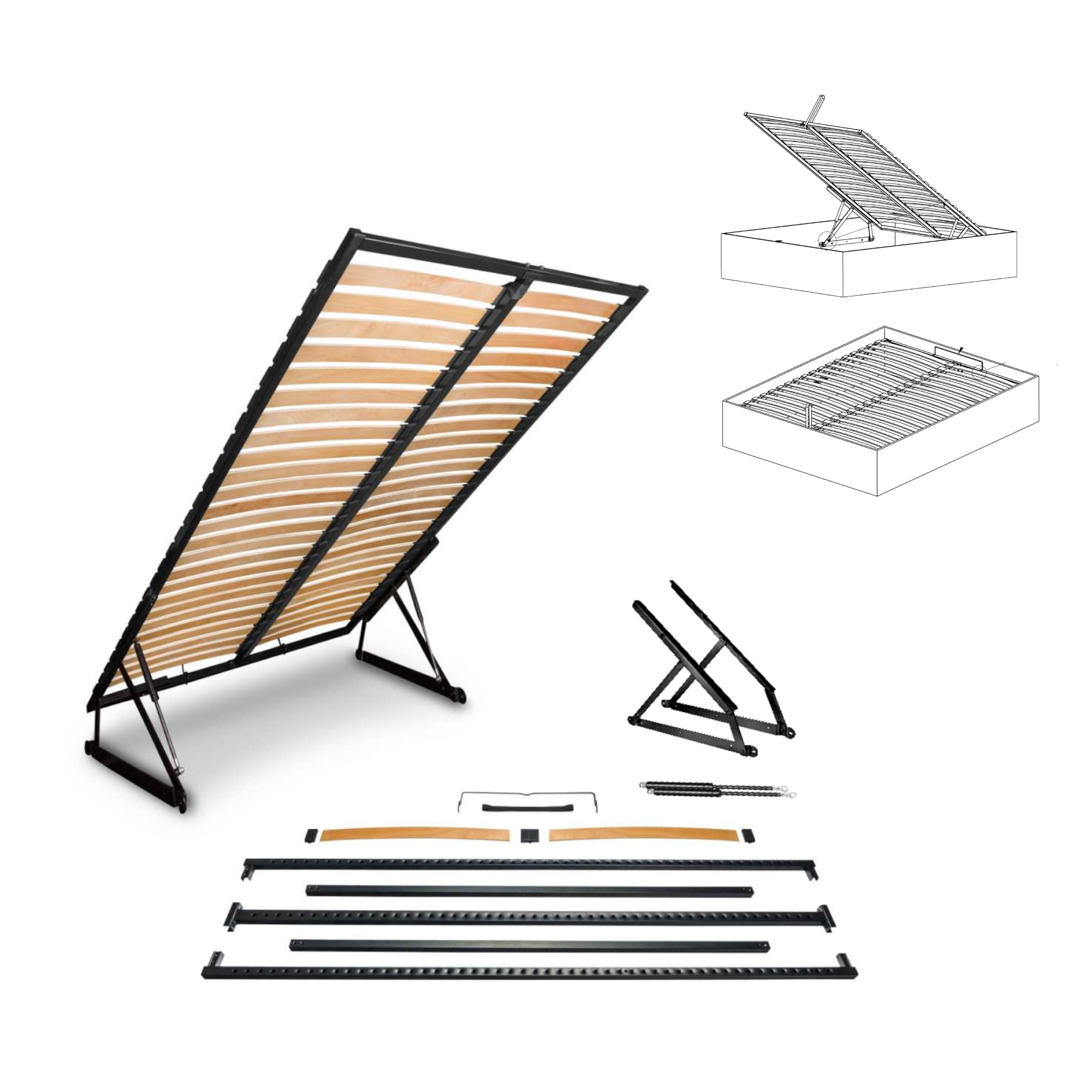 Lattenrost 160x200 cm mit Bettkasten