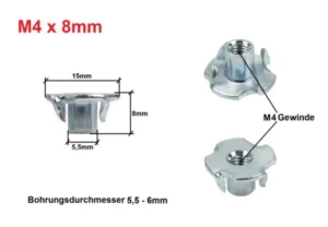 M4 Einschlagmutter verzinkt