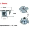 Einschlagmutter M6 x 9 mm