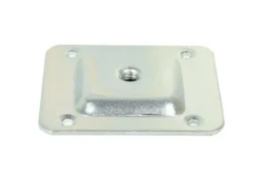 Anschraubplatte m8 typ 1 – oberansicht mit mittigem gewindeloch für möbelfuß