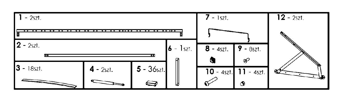 lieferumfang Lattenrost 90x200 mit Bettkastenfunktion