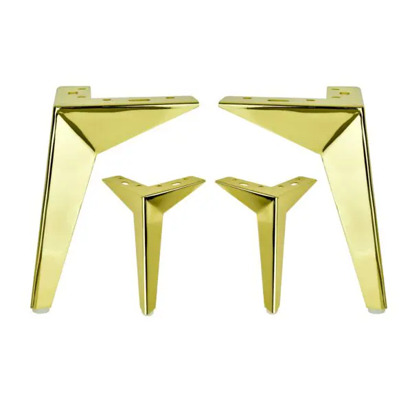Set aus Möbelfüßen Gold 19 cm – ideal für Kommoden, Lowboards und Wohnmöbel