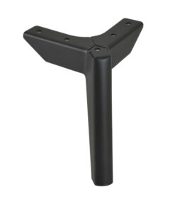 Möbelfüße aus Stahl 15 cm Schwarz – modernes Design mit zylindrischer Form und Montageplatte