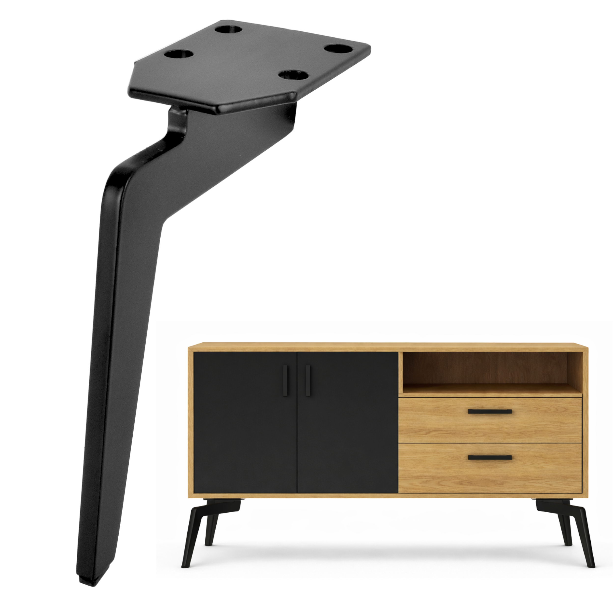 möbelfuß stahl 170 mm