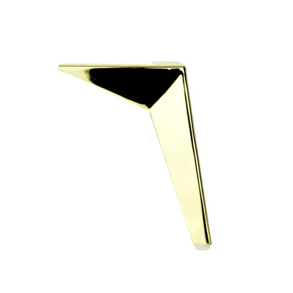 Detailansicht Möbelfuß Gold 19 cm – glatte, dekorative Oberfläche mit hochwertiger Beschichtung