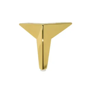 Detailansicht Möbelfuß 135 mm – glänzende Goldoberfläche, hochwertig beschichtet