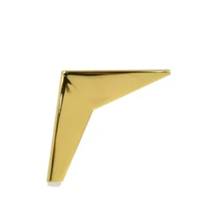 Seitliche Perspektive Möbelfuß Goldener Glanz 135 mm – modernes Design für Möbelfüße