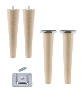 Möbelfüße aus Buchenholz Gerade Konisch verschiedene Größen 8-45cm TYP1