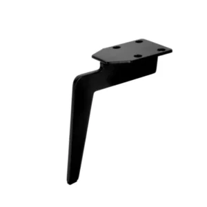 Möbelfuß Schwarz Metall 17 cm mit schrägem Design und Montageplatte – ideal für moderne Möbel