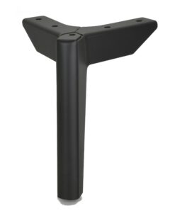 Seitenansicht Möbelfuß Stahl 15 cm – Schwarz, runde Form, robuste Ausführung