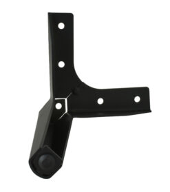 Unteransicht Möbelfuß 15 cm aus Stahl – Gummifuß für rutschfesten Stand, Schwarz oder Chrom