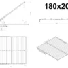 Montageschema Lattenrost 180x200 cm mit Springaufbeschlag