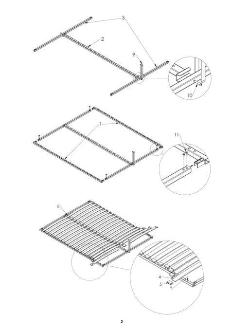 Montageanleitung für Lift-Lattenrost 200x200cm