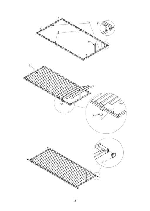 Montageschema Bettkastenfunktion