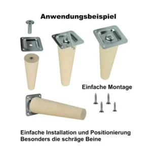 Möbelfuß Befestigungsplatte ohne Gewinde