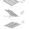 Montage Lattenrosts mit Springaufbeschlag Verbindung zur Bettseite 160x200