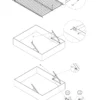 Montagepunkt des Lattenrosts mit Springaufbeschlag – Verbindung zur Bettseite 180x200