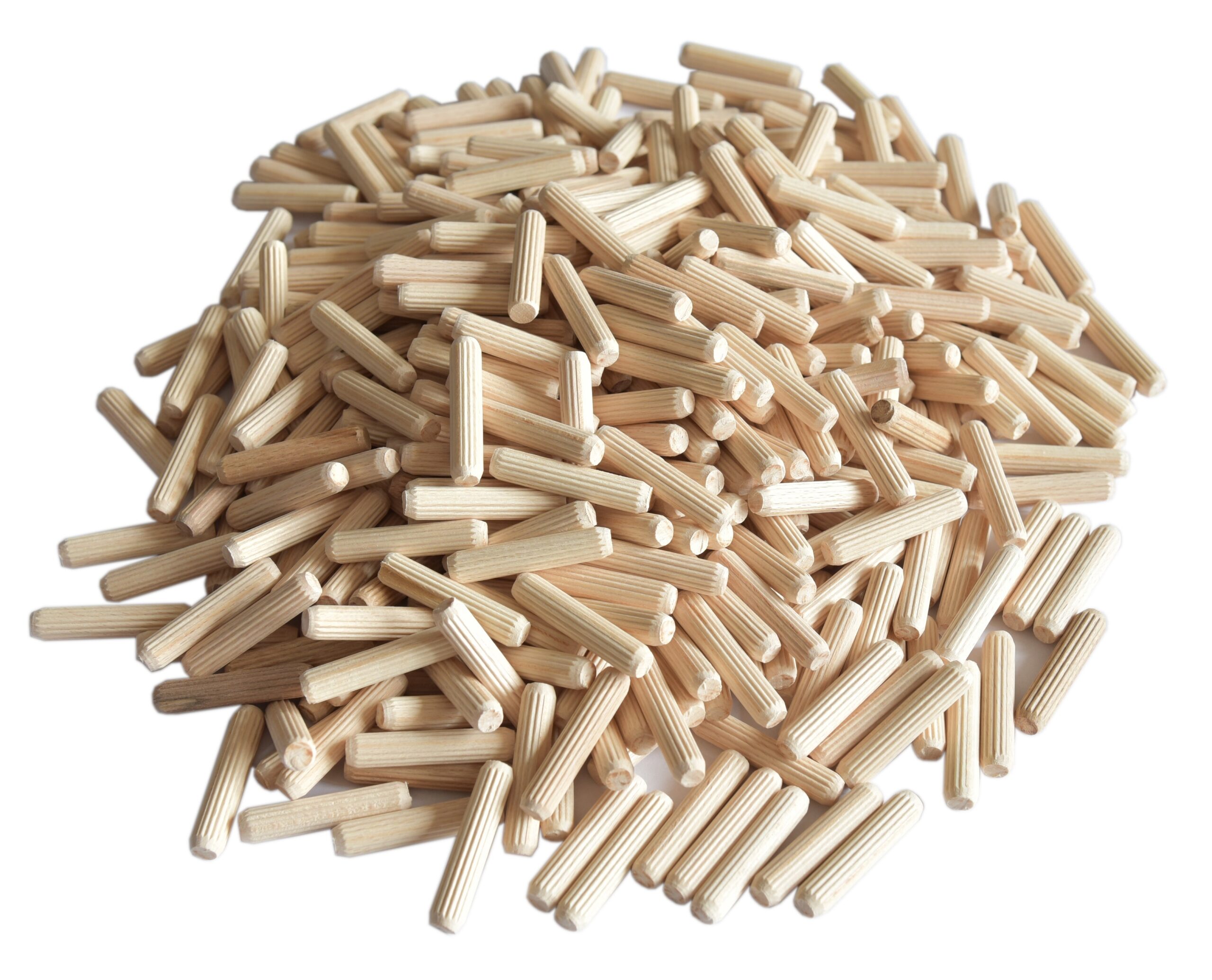 Riffeldübel 10 mm aus Buche im 1 kg Beutel – gezahnt, ideal für Möbel- und Holzverbindungen