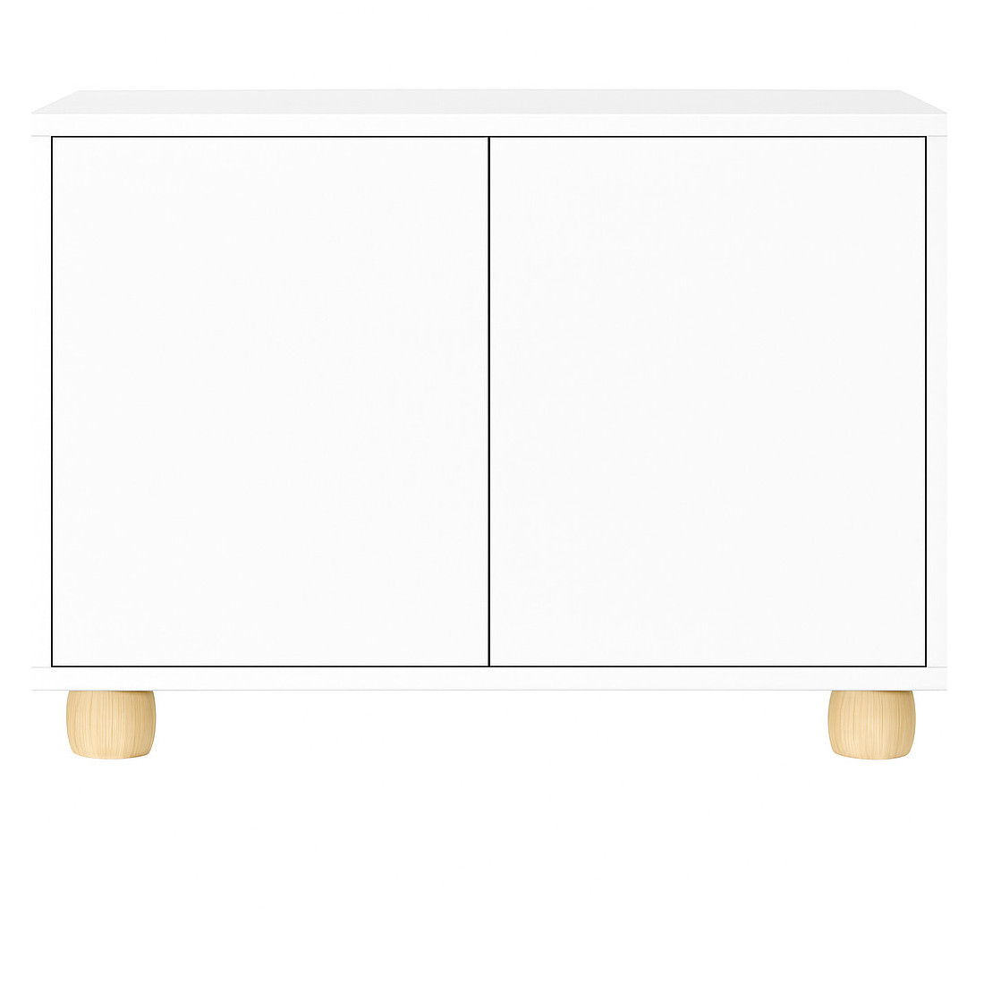 Runde Möbelfüße aus Kiefernholz 5 cm