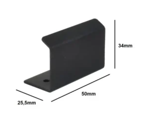 Möbelgriff 50mm Schwarz - abmessungen