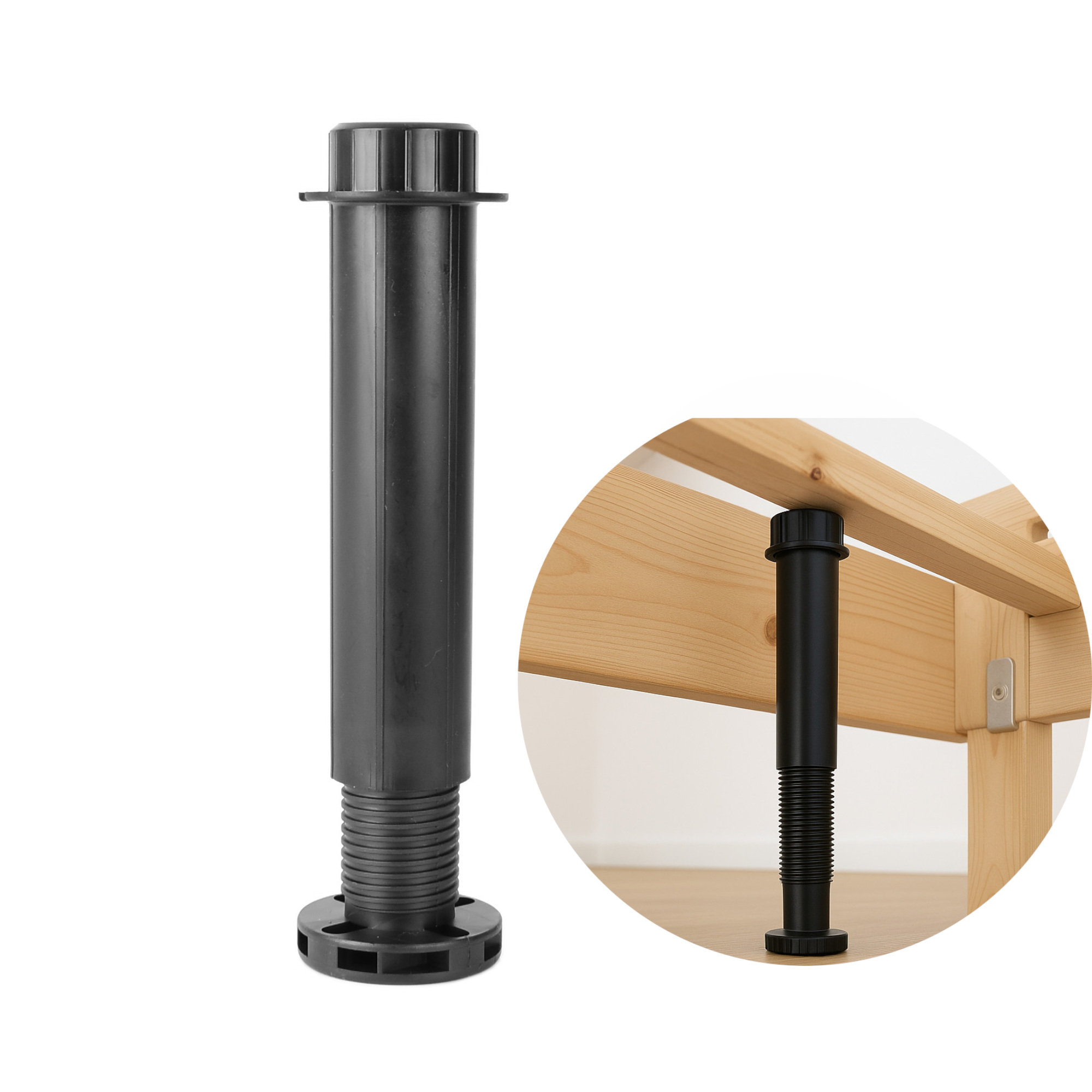 Stützfuß Bettfuß verstellbar 150 - 250 mm