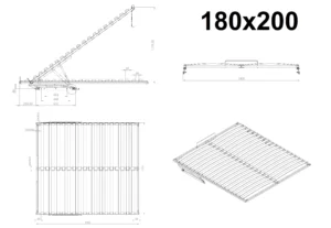 Montageschema Lattenrost 180x200 cm mit Springaufbeschlag