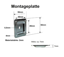 Befestigungsplatte für Möbelbeine