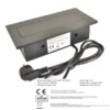 Einbausteckdose Tischsteckdose versenkbar Wand Küche Schwarz Rechteckiger Abdeckung MB1 [2x Fach, 2x USB]