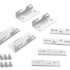 Verbindungsbeschlag für Betten – Set mit Haken, Montageplatten und Schrauben zur stabilen Verbindung von Bettrahmen