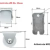 Möbelrolle technische Zeichnung