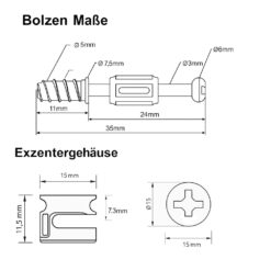 exzenterverbinder mit einschraubdübel