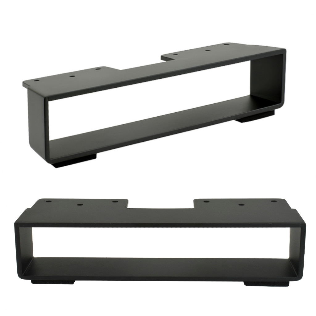 Möbelfuß Metall schwarz rechteckig