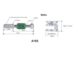 Einschraubdübel 6x11mm Gesamtlänge 35mm
