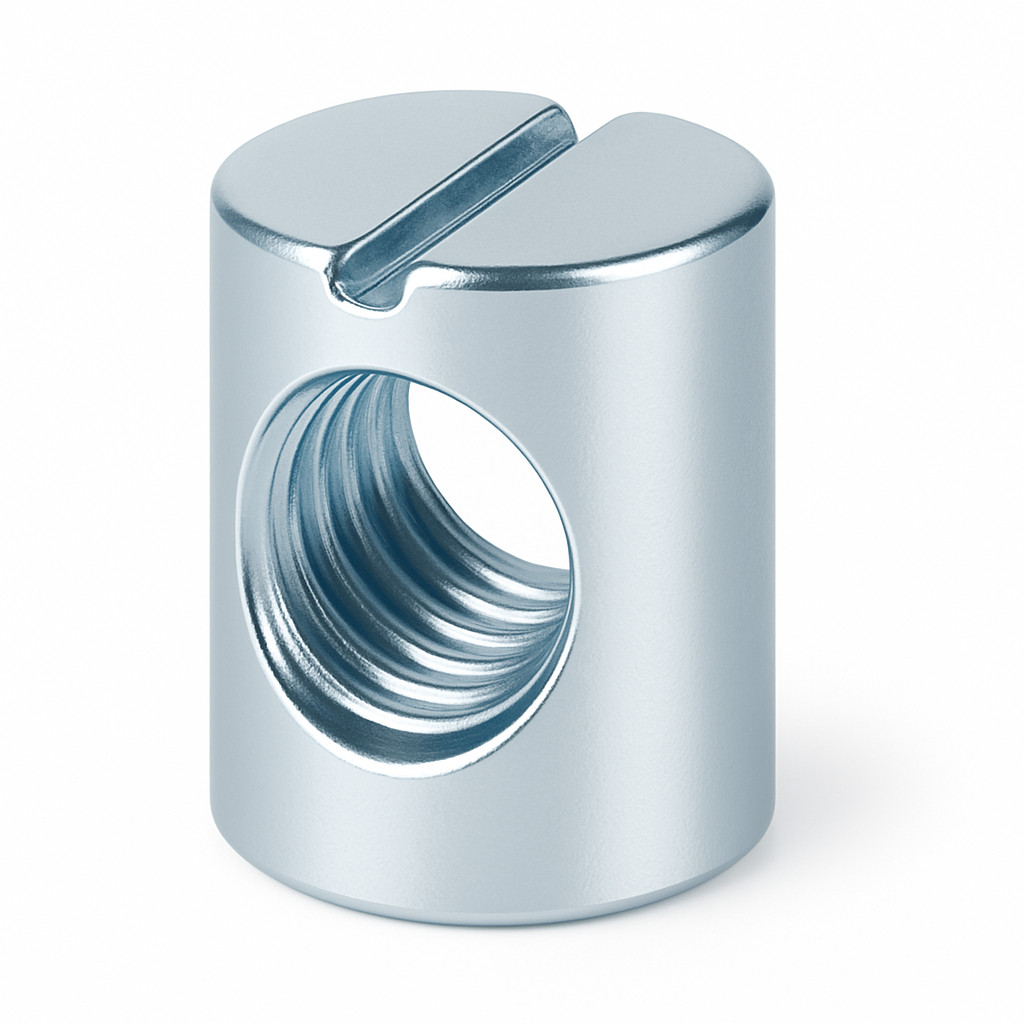 Quermutter M8 12x18 mm verzinkt Zylindermutter