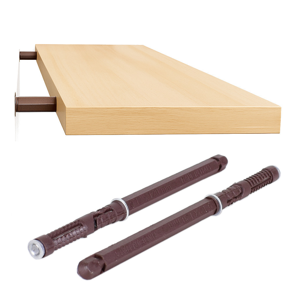 Unsichtbarer Regalträger 12x120 mm Tablarträger für Schweberegale